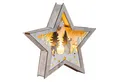 Produktbild: Spetebo Dekofigur LED Weihnachts Stern aus Holz 25 cm (Deko Aufsteller, 1 St., Rentier im Wald), Leuchtfarbe : warm weiß