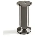 Produktbild: SO-TECH® Möbelfuß ALPHA, belastbar bis 250 kg, höhenverstellbar bis 15 mm, (1-St), Höhe 120 mm, Aluminium, Edelstahloptik gebürstet silberfarben Ø 3.8 cm x 12 cm