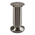 Produktbild: SOTECH Möbelfuß Terra Höhe 120 mm Edelstahloptik gebürstet Tischbein höhenverstellbar bis max. 15 mm, belastbar bis 250 kg