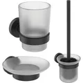 Produktbild: Ideal Standard WC-Bürste Set IOM mit Seifenschale und Becher Silk Black