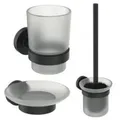 Produktbild: Ideal Standard Iom - Badaccessoires-set, Glas Matt/schwarz A9245xg