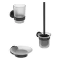 Produktbild: IDEAL STANDARD A9245XG Accessoires-Paket IOM WC-Bürste Seifenschale Mundglas