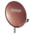 Produktbild: Schwaiger SAT Anlage 60 cm 2 Teilnehmer Twin-LNB Ziegel-Rot (Parabolantenne, DVB-S / -S2) (SPI5502SET2)