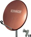 Produktbild: SCHWAIGER SAT Anlage 60 cm 2 Teilnehmer Twin-LNB Ziegel-Rot