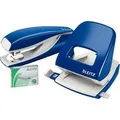 Produktbild: Leitz Locher 5095 WOW, blau, Bürolocher inkl. Heftgerät, Stanzleistung 30 Blatt