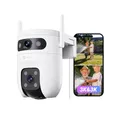 Produktbild: EZVIZ 5MP+5MP Überwachungskamera Aussen mit Dual-Lens, 2,4&5GHz WLAN, 360° PTZ Überwachung Outdoor, KI Personen/Fahrzeugerkennung, Auto-Tracking, Farbnachtsicht, Wetterfest, 2-Wege-Audio, C9c Dual 3K