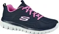 Produktbild: Skechers Graceful, Damen Mesh Sneakers, Sportschuhe in dunkelblau, Skechers Memory Foam Fußbett, in der Maschine waschbar