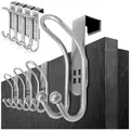 Produktbild: com-four® 8x Türhaken - Doppel-Kleiderhaken mit Schaumstoff-Schutz für Zimmer- und Schranktüren - Handtuch- und Jackenhalter aus Metall - Garderobenhaken zum Einhängen ohne Bohren