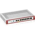 Produktbild: Zyxel USGFLEX 100HP Security Bundle Firewall 1x Gbit PoE+ - Grau/Weiß