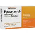 Produktbild: PARACETAMOL-ratiopharm 1.000 mg Tabletten 10 St. PZN 09263936