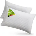 Produktbild: Juskys - Kissen 40x60 Cm Für Bett - 2er Set Kopfkissen Mit Memory-foam Füllung - Kissenfüllung Atmungsaktiv - Bezug Waschbar - Bettkissen Weiß