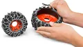 Produktbild: Bruder® Spielzeug-Traktor Traktor Claas Axion 950 Schneeketten und Räumschild 03018