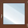 Produktbild: ARON Basic Holzfenster Kiefer lackiert S30 kastanie 1000x1000 mm DIN Rechts