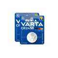 Produktbild: 2x 1er Blister Varta CR 2450 Lithium Knopfzelle Batterie CR2450 3V