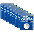 Produktbild: 8x 1er Blister Varta Knopfzellen Lithium Batterien CR 2450 CR2450 3V