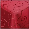 Produktbild: DecoHomeTextil Heimtextilmanufaktur Tischdecke Kringel Circle Tafeldecke Ornamente Damast Tischdecke rot Eckig 130 x 300 cm