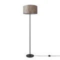 Produktbild: Paco Home Stehlampe Wohnzimmer Lampenschirm Stoff Stehleuchte Leselampe Abstrakt E27 2,5m Textilkabel Mit Stecker Modern, Farbe:Design 9 (Ø38 cm), Leuchtenart/Farbe:Stehleuchte Einbein - Schwarz