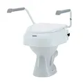 Produktbild: Invacare Aquatec 900 Toilettensitzerhöhung mit Armlehnen, erhöhte Toilettensitze für ältere Menschen, Weiß, erhöht den Sitz um 100 mm