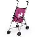 Produktbild: Bayer Design 30537AA Puppenbuggy, zusammenklappbar, Doppelräder, Sicherheitsgurt, aus Metall, Pink, Rosa, Einhorn