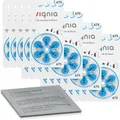 Produktbild: 120x Signia Hörgerätebatterien PR44 675 blau (20x 6er Blister) +Reinigungstuch