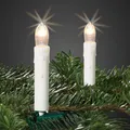 Produktbild: Lichterkette Kerzen innen, 10 Lichter, Lichtlänge 360cm, Schaft weiß, Stecker