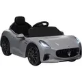 Produktbild: Kinder Elektroauto 12v Kinderauto Mit 2,4 Ghz Fernbedienung, 2 Motor, Kinderfahrzeug Mit Hupe, Led, Musik, Sanftstart, Elektrofahrzeug Mit Hilfsrad, Für 3-5 Jahre Kinder, Grau - Aiyaplay