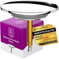 Produktbild: M. ROSENFELD HOME Badewannenstöpsel Universal Ø 72 Premium - Stöpsel Badewanne Chrom aus Messing mit Doppel Dichtung - Rostfrei Badewannen Stöpsel Verschluss Badezimmer zubehör