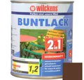 Produktbild: Wilckens Farben Acryl-Buntlack Buntlack 2in1 Lack, seidenmatt, Nussbraun RAL 8011, 750 ml