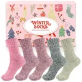 Produktbild: Airabc 5 Paar Thermosocken Damen, Wollsocken, Warme Wintersocken Damen, Dicke Stricksocken, Winter Damen Socken Bunte Gemütlich und Atmungsaktiv/EU-Größe 35-42