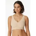 Produktbild: Schiesser Bustier Invisible Soft Microfaser, Lasercut-Abschlüsse, V-Ausschnitt beige 38