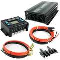 Produktbild: SOLARTRONICS Zubehör Solar Set 1500 Watt Wandler 30A Laderegler Stecker Kabel Batterie Laderegler Photovoltaik Inselanlage