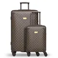 Produktbild: Lazarotti Koffer-Set 2-teilig | 2er Trolley Set S 55 cm + L 79 cm | leichtes hybrides Material mit Logo Druck & Eckenschutz | 4 Doppelrollen & TSA-Schloss für Damen & Herren (Palermo)