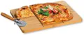 Produktbild: KESPER® Schneidebrett, Bambus, Edelstahl, (Set, 2-St), aus FSC®-zertifiziertem Bambus, inkl. Pizzaschneider