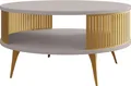 Produktbild: MIRJAN24 Couchtisch Roenni Gold, Wohnzimmer Kaffeetisch, Beine und Seiten aus Stahl (Farbe: Gold / Cashmere)