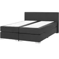 Produktbild: Boxspringbett Schwarz Kunstleder 160 X 200 Cm Modern