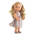 Produktbild: Djeco Puppe Marie | 32 cm große Spielpuppe ab 3 Jahren mit blondem Haar zum Frisieren, Schlafaugen, weichem Vinyl & waschbarer Kleidung | POMEA Stehpuppe Mädchen