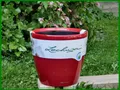 Produktbild: Pflanzgefäß Lechuza CLASSICO PREMIUM 50 LS scarlet rot Komplettset mit Rollen