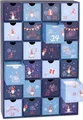 Produktbild: BRUBAKER Adventskalender zum Befüllen - Wichtel Zwerge Blau - DIY Weihnachtskalender mit 24 Türchen - 39 cm groß aus Pappe