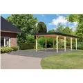 Produktbild: Karibu Einzelcarport Leimholz 2 Naturbelassen 246,5 x 288 x 700 cm