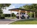 Produktbild: Einzelcarport KARIBU, beige (naturbelassen), B/H/T: 211,5cm x, Carports, aus kesseldruckimprägniertem Massivholz