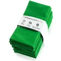 Produktbild: BewusstGrün® 12 Faire & Nachhaltige Stoffservietten + Faltanleitungen I 100% Bio-Baumwolle I 45x45 cm Grün