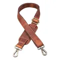 Produktbild: STILORD Taschengurt Breit Leder mit Karabiner und Polster zum Wechseln Schultergurt für Taschen Trageriemen Handtaschengurt für Umhängetasche Echtleder, Farbe:Kara - Cognac