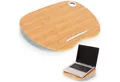 Produktbild: RICOO Laptoptisch Laptop-Kissen Laptop-Ständer mit Kabelführung Knietablett 40cm LA0036 (1-St., Laptop Tisch Bett Laptop Auflage Couch Laptop Zubehör Bambus Optik), Knietablett Notebook Halterung Schoßtablett Betttablett