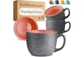 Produktbild: Cosumy Cappuccinotasse Kaffeetassen 4er Set aus Keramik - 350ml – ????????????????????????, 4-tlg., Keramik, Warm