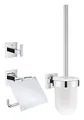 Produktbild: GROHE Start Cube, Toilettenset 3in1 ohne Bohren (Toilettenbürste mit Halterung, Toilettenpapierhalter, Handtuchhalter, Kleben oder Bohren, inkl. Schrauben & Dübel, ohne Kleber), chrom, 41123000