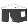 Produktbild: Sekey 2PCS Seitenwände für Pavillon 3x3 Wasserdicht Winterfest, Seitenwände für Pavillon Partyzelt Gartenzelt 3x3m, 1 Fenster 1 Tür, Grau (Schwarz, 1 Fenster 1 Tür)