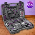 Produktbild: BRAST Werkzeugkoffer Gefüllt 44-teiliges Komplettes Werkzeugset | 4V Li-Ion Akkuschrauber Set Lady für Frauen & Mädchen in Rosa - Rosa