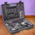 Produktbild: BRAST® Werkzeugkoffer Gefüllt 44-teiliges Komplettes Werkzeugset | 4V Li-Ion Akkuschrauber Set Lady für Frauen & Mädchen in Rosa | inkl. Hammer Schere Schaber Spachtel Maßband Zangen uvm