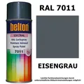 Produktbild: Sprühlack RAL 7011 EISENGRAU glänzend Lackspray Sprühfarbe Grau Belton 400ml