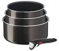 Produktbild: Tefal Ingenio L1509102 Stieltopf-Set, 3-teilig, 16/18/20 cm (1,5/2,1/3 L), abnehmbarer Griff, nicht Induktion, Antihaftbeschichtung, stapelbar, spülmaschinengeeignet, Easy Plus